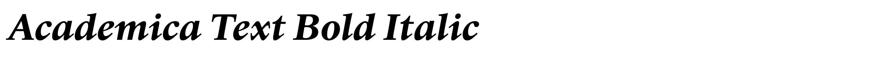 Academica Text Bold Italic